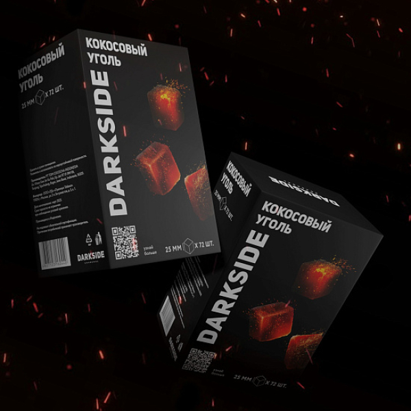 Уголь DARKSIDE CHARCOAL (BIG CUBE) 1KG 72 BRICKS в Сочи