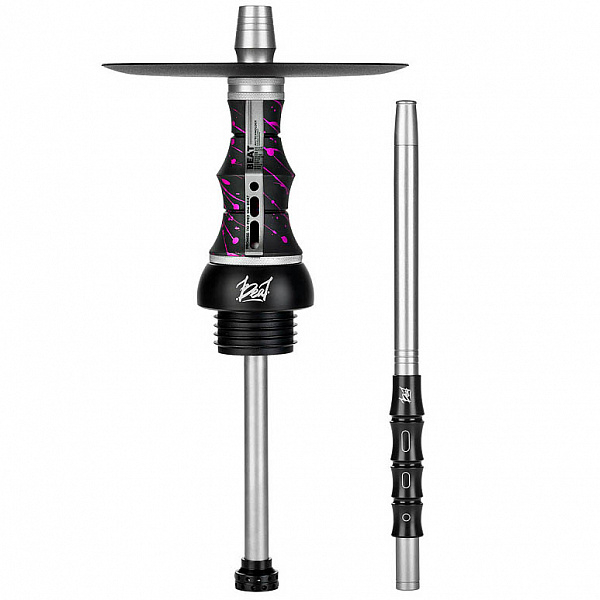 Кальян Alpha Hookah Beat Splash Grumpy прозрачная колба (Черный,Розовый, 40 см) в Сочи