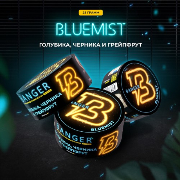 Табак Banger Bluemist (Голубика Черника и Грейпфрут) 25 гр в Сочи