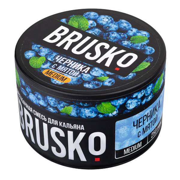 Смесь BRUSKO ЧЕРНИКА С МЯТОЙ (MEDIUM) 250 гр в Сочи