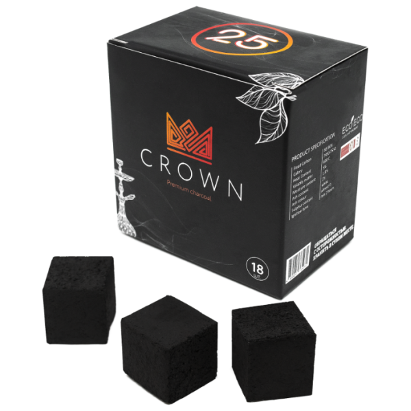 Кокосовый уголь Crown 25мм - 18 шт. в Сочи