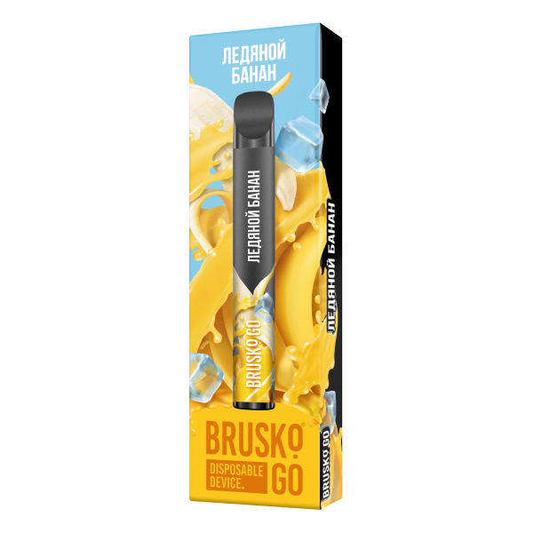 Одноразовая электронная сигарета Brusko Go Ледяной Банан 800 затяжек в Сочи