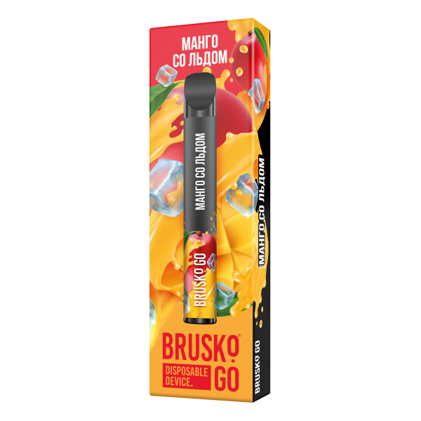 Одноразовая электронная сигарета Brusko Go Манго Со Льдом 800 затяжек в Сочи