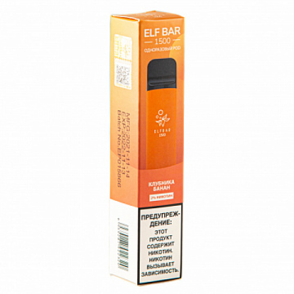 ELFBAR STRAWBERRY BANANA, 1500 тяг в Сочи