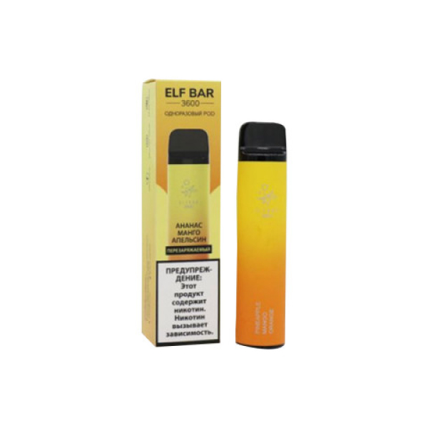 Elfbar (3600 (Ананас манго апельсин)), 3600 тяг в Сочи
