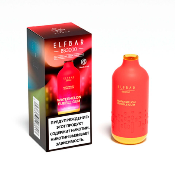 Elfbar BB3000 Арбузная жвачка, 3000 тяг в Сочи