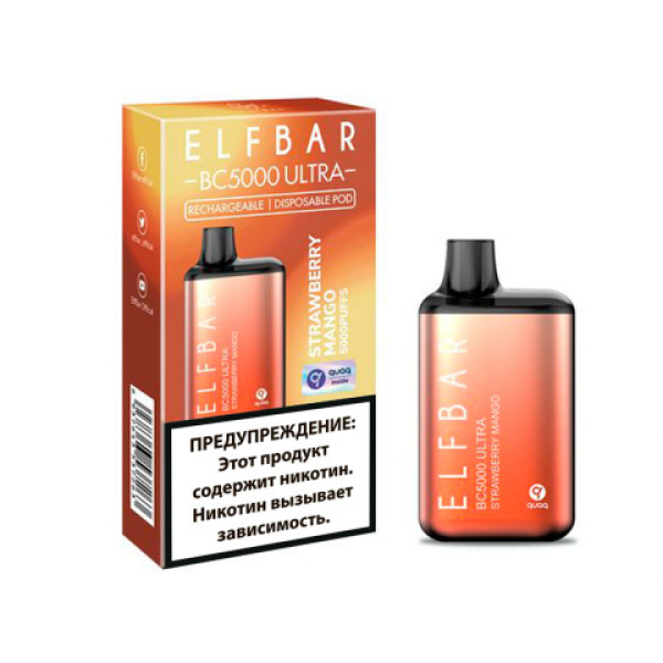 Elfbar BC5000 (Клубника манго), 5000 тяг в Сочи