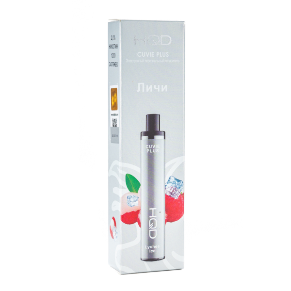 Одноразовая электронная сигарета HQD Cuvie Plus Lychee Ice (Личи Лёд) 1200 затяжек в Сочи