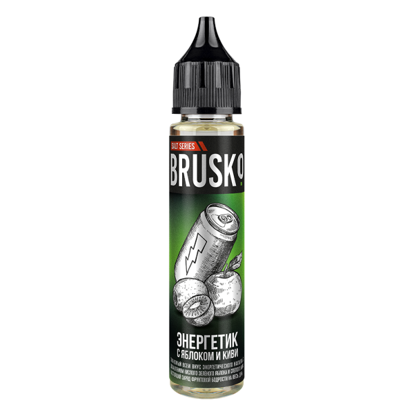 Жидкость Brusko Salt Энергетик С Яблоком И Киви 30 мл в Сочи