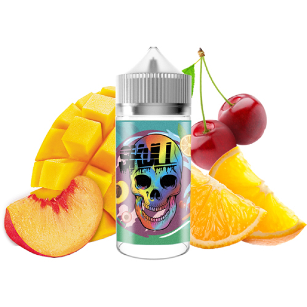 Жидкость SKULL Fruit Bomb (Персик Мандарин Ледяная Вишня) (100 мл, 0 мг/мл) в Сочи