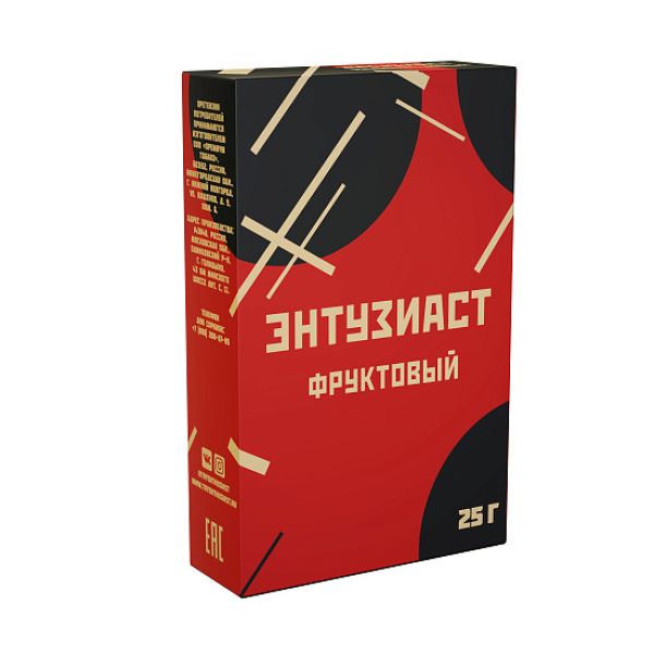 Табак ЭНТУЗИАСТ ФРУКТОВЫЙ 25 гр в Сочи
