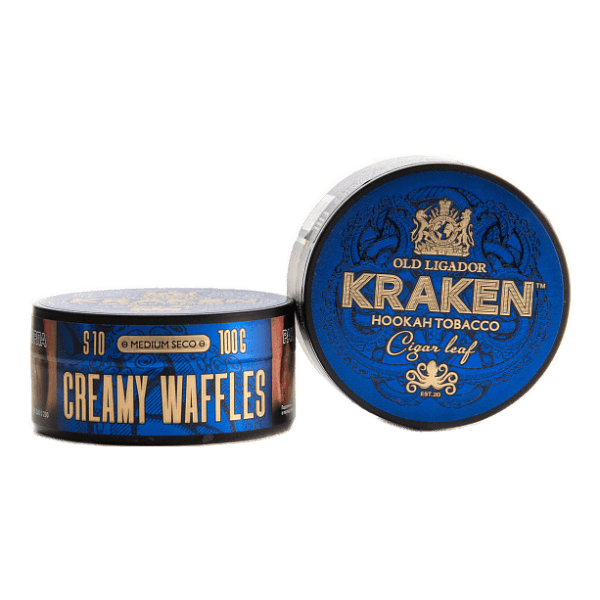 Табак Kraken Medium Seco Creamy Waffles (Сливочные вафли) 100 гр в Сочи