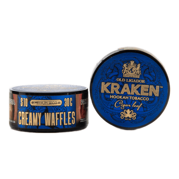 Табак Kraken Medium Seco Creamy Waffles (Сливочные вафли) 30 гр в Сочи
