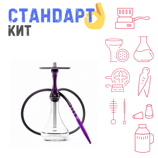 Набор с кальяном  Alpha Hookah X Purple СТАНДАРТ в Сочи