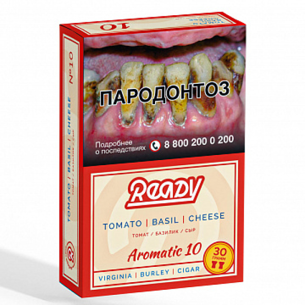 Табак READY №10 TOMATO BASIL CHEESE (Томат Базилик сыр) 30 гр в Сочи