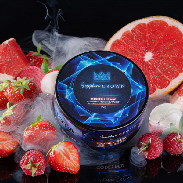 Табак Sapphire Crown Code red (Малина клубника) 100 гр в Сочи