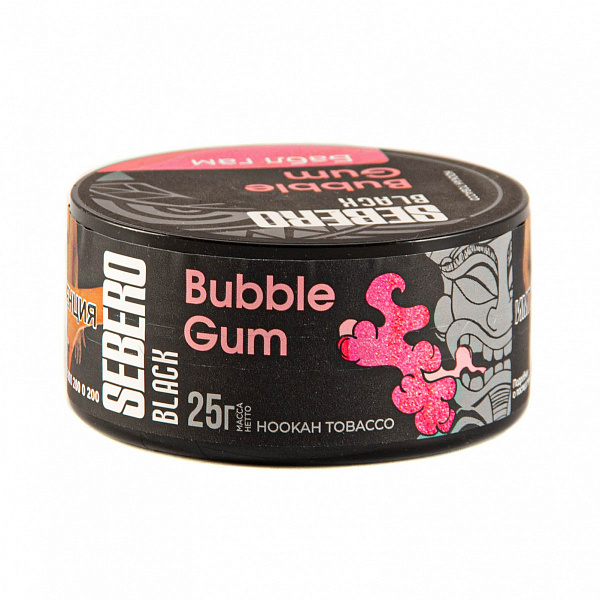 Табак SEBERO BLACK BUBBLE GUM 25 гр в Сочи