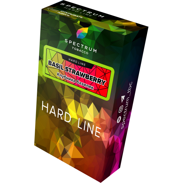 Табак Spectrum Hard basil strawberry 40 грамм в Сочи