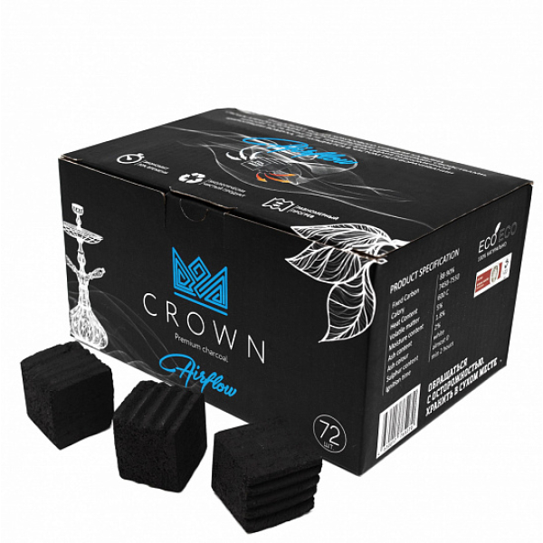 Кокосовый уголь Crown Air-Flow 25 мм в Сочи