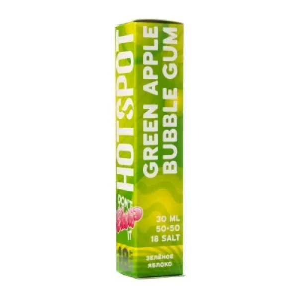 Жидкость HOTSPOT Chow Green Apple Bubble Gum 30 мл в Сочи