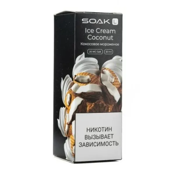 Жидкость SOAK L Ice Cream Coconut 30 мл в Сочи