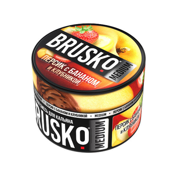 Смесь Brusko Персик с бананом и клубникой 50 гр в Сочи