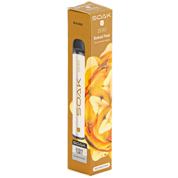 SOAK X ZERO Baked pear 1500 затяжек (без никотина) в Сочи