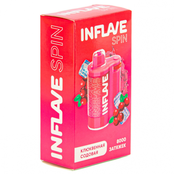 INFLAVE SPIN Клюквенная содовая (8000 затяжек) в Сочи