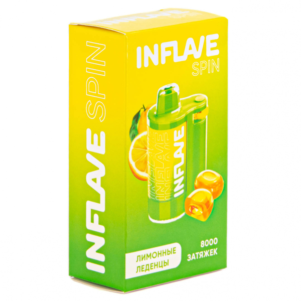 INFLAVE SPIN Лимонные леденцы (8000 затяжек) в Сочи