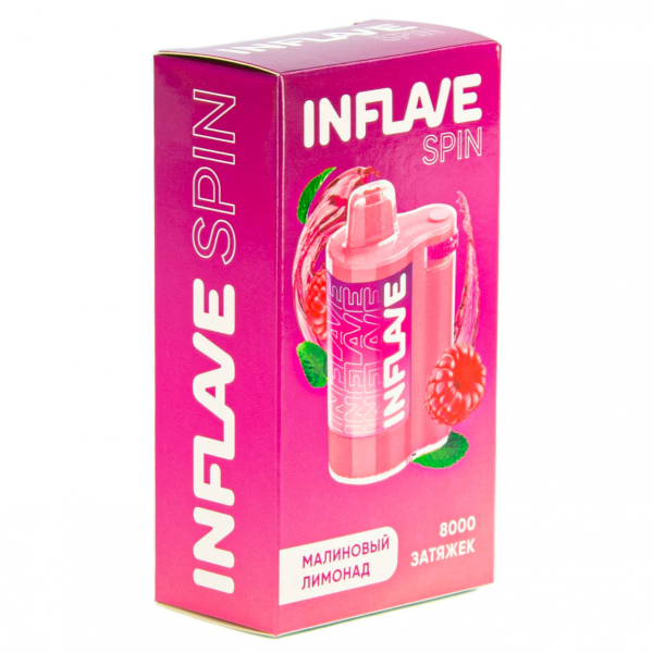 INFLAVE SPIN Малиновый лимонад (8000 затяжек) в Сочи