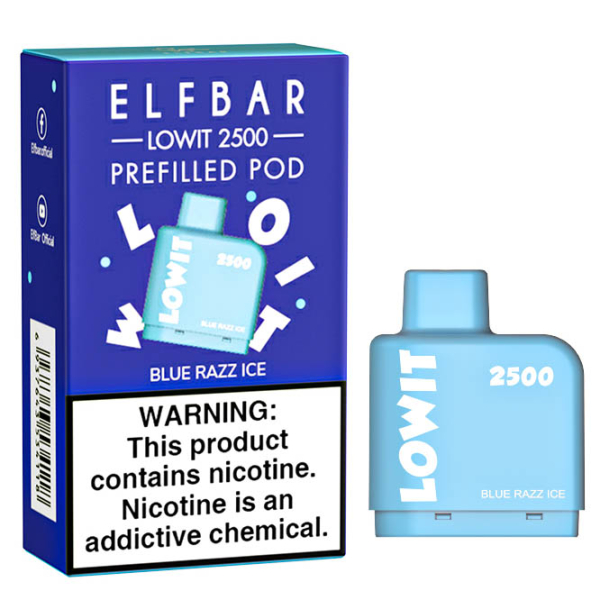 Картридж Elf Bar Lowit 2500 20 мг, 6 мл (Blue Razz Ice) в Сочи