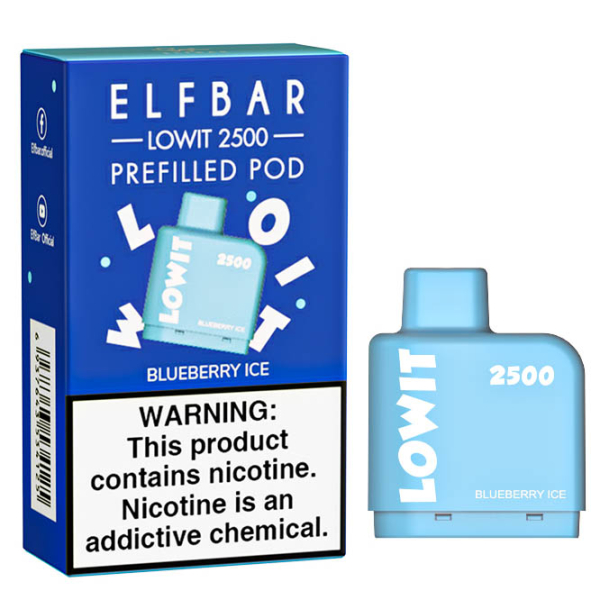 Картридж Elf Bar Lowit 2500 20 мг, 6 мл (Blueberry Ice) в Сочи