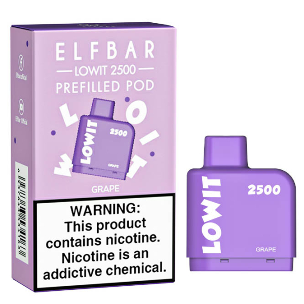 Картридж Elf Bar Lowit 2500 20 мг, 6 мл (Grape) в Сочи