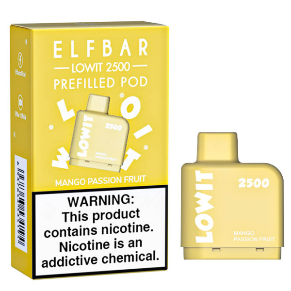 Картридж Elf Bar Lowit 2500 20 мг, 6 мл (Mango Passion Fruit) в Сочи