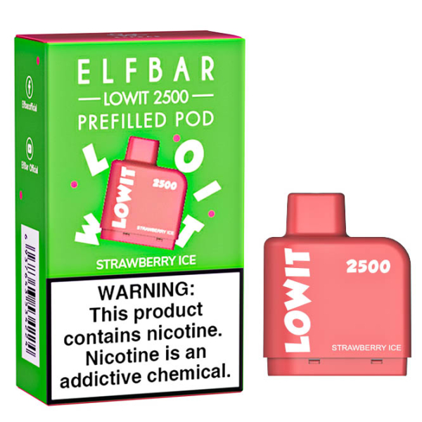 Картридж Elf Bar Lowit 2500 20 мг, 6 мл (Strawberry Ice) в Сочи