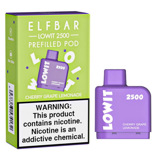 Картридж Elf Bar Lowit 2500 20 мг, 6 мл (Cherry Grape Lemonade) в Сочи