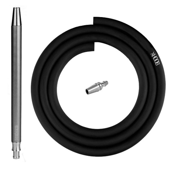 Hoob Smpl Xl Шланг Комплект Black (Черный Шланг, Мундштук, Коннектор Plug) в Сочи