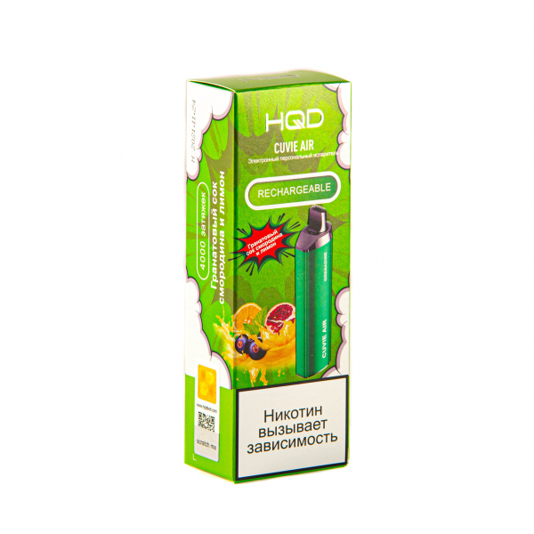 Hqd Cuvie Air Гранатовый Сок, Смородина И Лимон (4000 Затяжек) в Сочи