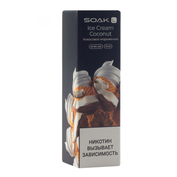 Жидкость Soak Ice Cream Coconut 10 Мл 2 Мг в Сочи