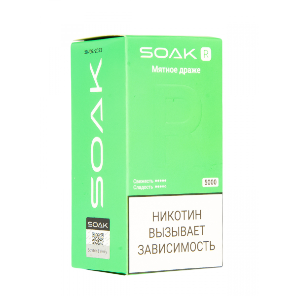 Soak R Мятное Драже 5000 Затяжек в Сочи