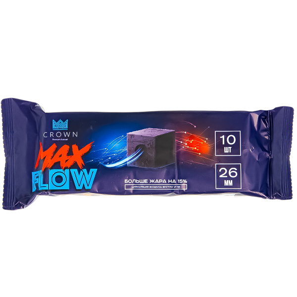 Уголь Crown Maxflow Кокосовый 10 Шт (26 Мм) в Сочи