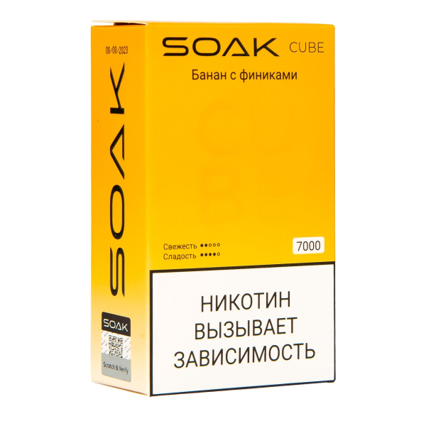 Soak Cube Банан С Финиками 7000 Затяжек в Сочи