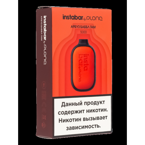 Plonq Instabar Арбуз Баббл Гам (5000 Затяжек) 20 Мг в Сочи