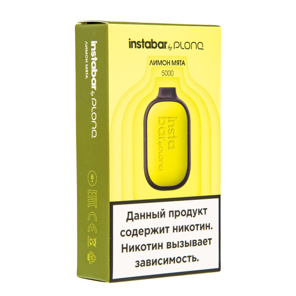 Plonq Instabar Лимон Мята (5000 Затяжек) 20 Мг в Сочи