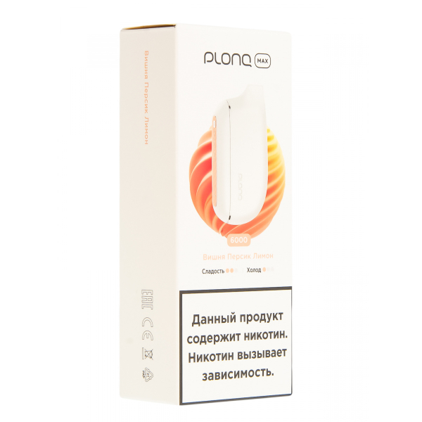 Plonq Max Вишня Персик Лимон (6000 Затяжек) 20 Мг в Сочи