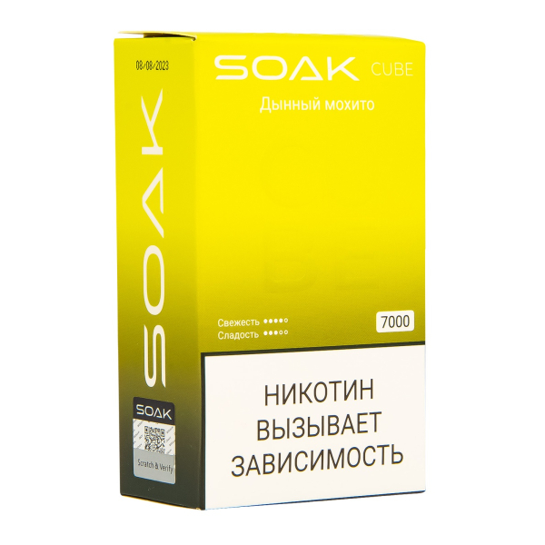 Soak Cube Дынный Мохито 7000 Затяжек в Сочи