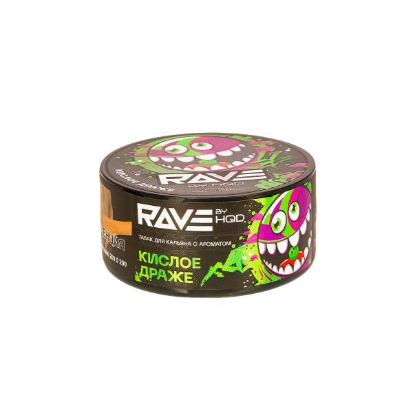 Табак Rave By Hqd Кислое Драже  25 грамм в Сочи