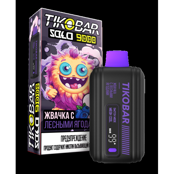 Электронка Tikobar Solo Жвачка С Лесными Ягодами 9000 Затяжек в Сочи