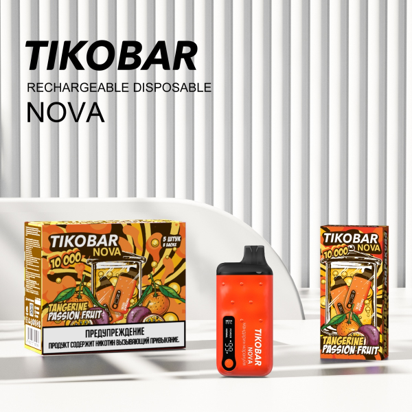 Электронка Tikobar Nova Мандарин Маракуйя 10000 Затяжек в Сочи