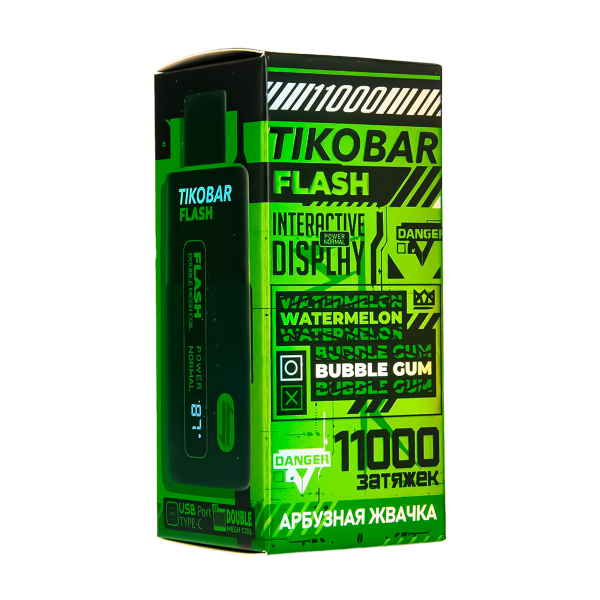 Электронка Tikobar Flash Арбузная Жвачка 11000 Затяжек в Сочи
